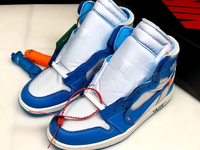 Rep AQ0818-148 UNC Air Blue 1 Off-White Jordan Powder 0726